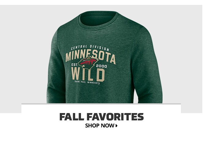 Shop Minnesota Wild Fall Favorites, Shop Now.