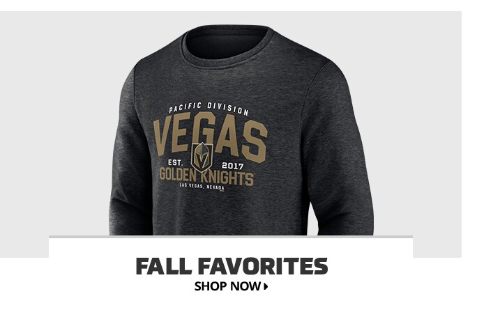 Shop Vegas Golden Knights Fall Favorites, Shop Now.