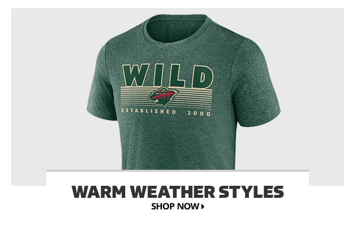 Shop Minnesota Wild Warm Weather Styles, Shop Now.