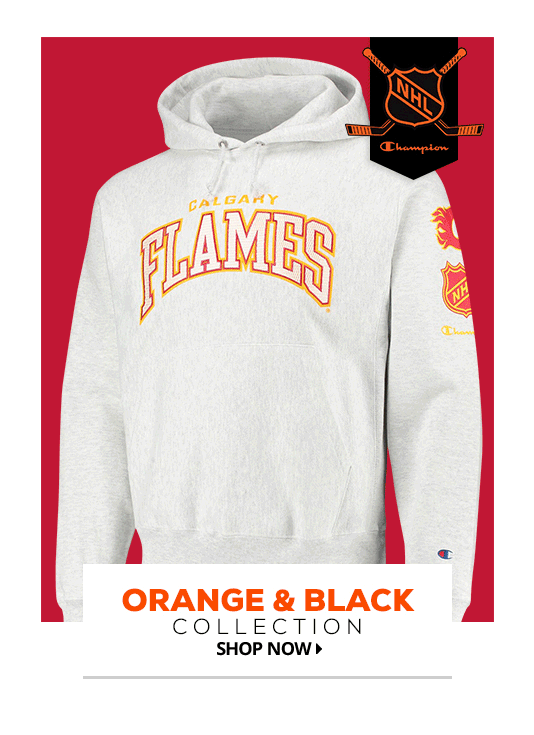 NHL Champion Orange & Black Collection, Shop Now.