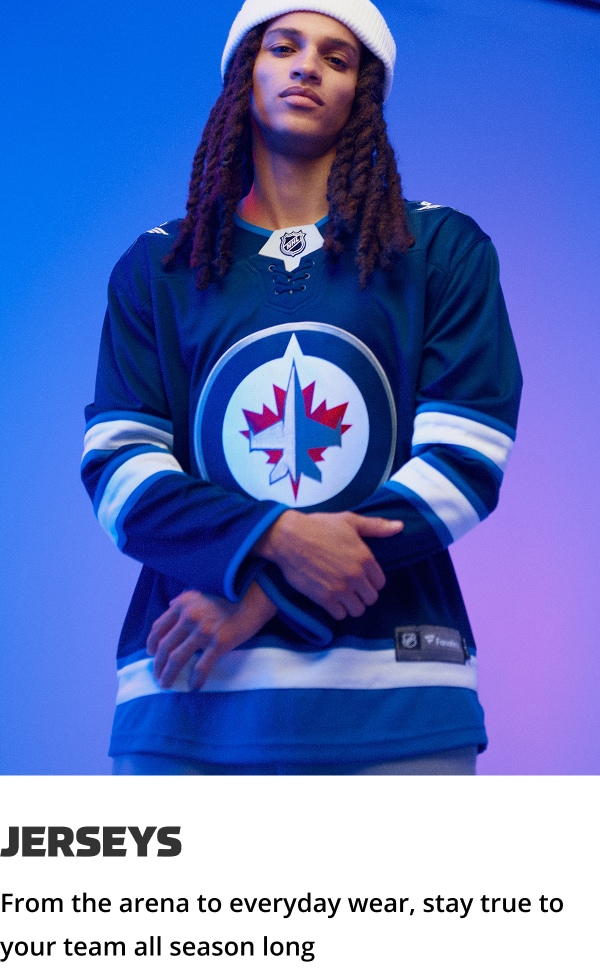 Jerseys. From the arena to everyday wear, stay true to your team all season long