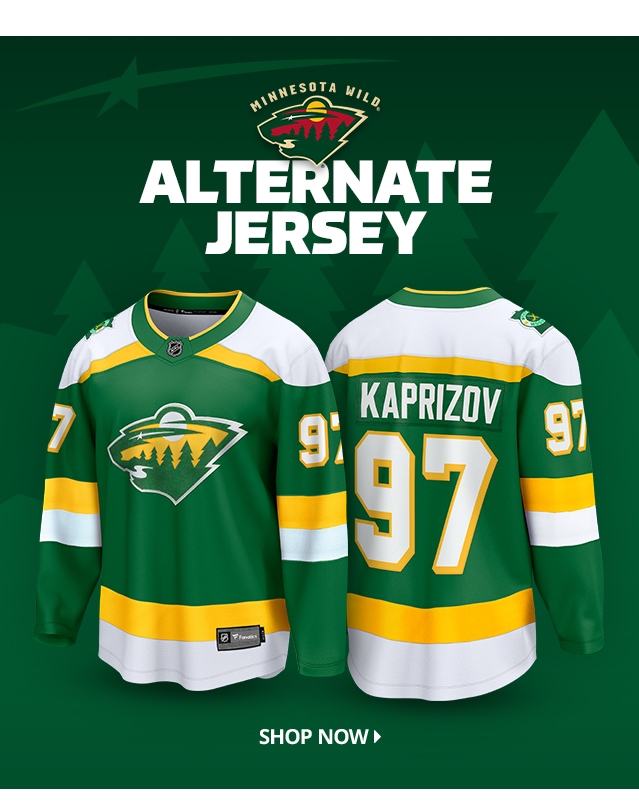 Men's Fanatics Branded Kirill Kaprizov Green Minnesota Wild 2023/24  Alternate Premier Breakaway Player Jersey